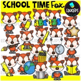 School Time Fall Fox Clip Art Set {Educlips Clipart}