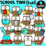 School Time Fall Owl Clip Art Set {Educlips Clipart}