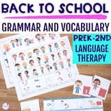 Back To School Vocabulary & Grammar Activities