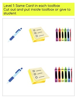 School Supplies Back to School Toolbox Sort/ Order Fulfillment | TPT