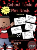 School Tools {Supplies} Mini Book Emergent Reader {Picture Clues}