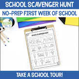 School Tour Scavenger Hunt - First Day or Week of School Activity