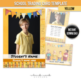 School Trading Card Template - Yellow