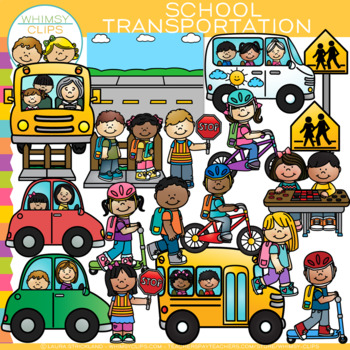 Preview of Before and After School Transportation Clip Art - How We Go Home