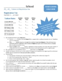 School Tuition and Registration Fees Template