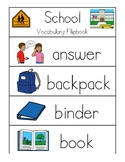 School Vocabulary - Flipbook