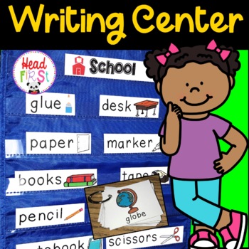 Preview of Back to School Vocabulary Words and Picture Cards for Writing Center ESL