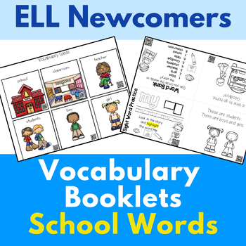 Preview of ESL School Vocabulary for Newcomers - ESL First Week of School - Back to School