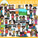 School Voice Levels Clip Art {Behavior Kids}