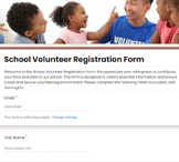 School Volunteer Registration Form