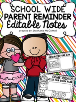 Preview of School Wide Notes- Parent Reminders