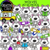 School Wolves Clipart (Arctic Animals at School Clipart)