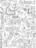 School Wordle Coloring Page