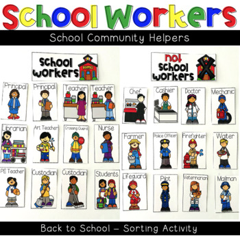 Preview of School Workers - Community Helpers Sorting Activity