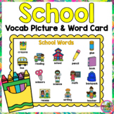 Back to School Vocabulary Writing Center and Word Work Pic