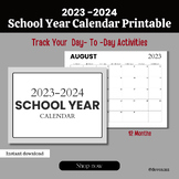 School Year Calendar Printable (2023-2024)