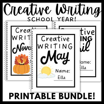 Preview of School Year Creative Writing Bundle! Printable Version