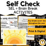 School Year Self Check- SEL + Brain Break Activities (14 M