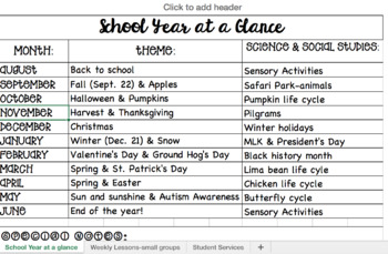 Preview of Special Education_School Year at a Glance