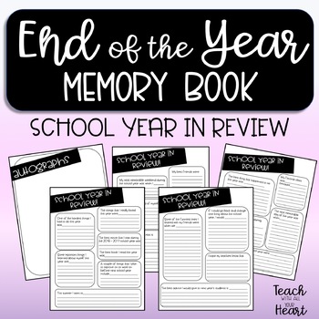 Preview of End of the Year Memory Book Writing Activity