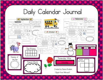 Preview of School Year Daily Calendar Journal