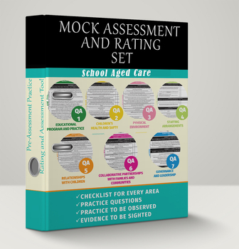 Preview of School aged care Mock Assessment and Rating Set
