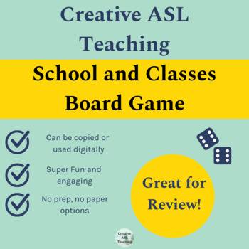 Preview of School and Classes Digital Board Game - ASL, ESL
