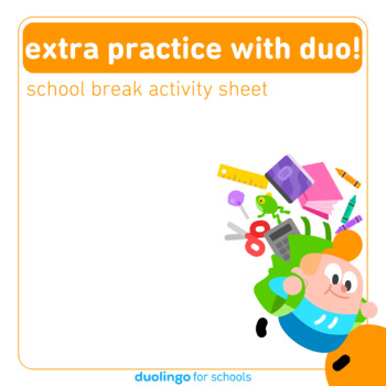 Preview of School break activity sheet