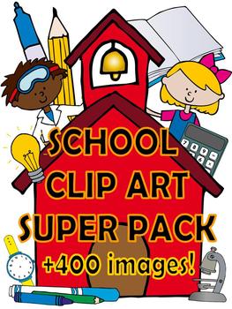 Preview of School clip art SUPER pack