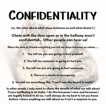 counseling confidentiality infographic for kids