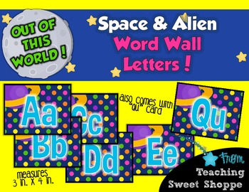 Preview of School is Out of This World!  Word Wall Cards!