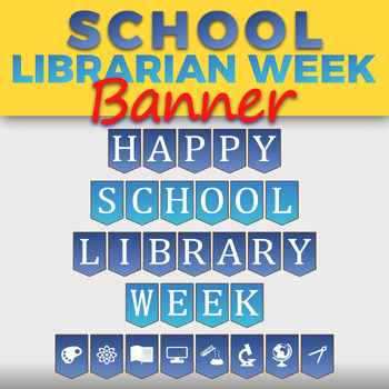 Preview of School librarian Week Banner | School Librarian Week Sign, School Librarian Gift