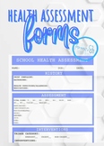 School nurse health assessment forms bundle
