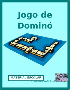 Preview of Material escolar (School Supplies in Portuguese) Dominoes
