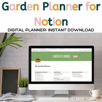 Preview of School or Homeschool Digital Garden Planner for Notion