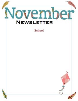Preview of School or classroom newsletter for November