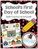 School's First Day of School Back-to-School Activity Pack