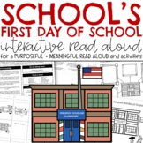 School's First Day of School Interactive Read Aloud and Ac