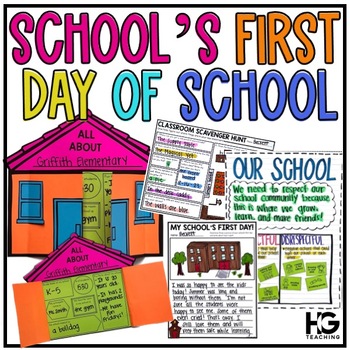 Preview of School's First Day of School Book Companion | Back to School Activities& Craft