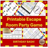 Birthday Bash Printable Girl's Birthday Party Escape Room 
