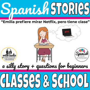 Preview of School subjects and classes in Spanish story las clases y asignaturas