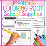 Back to School Spanish School Supplies Coloring Pages Espa