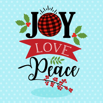 Joy Love Peace freebie by Prettygrafik | Teachers Pay Teachers
