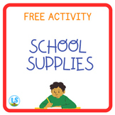 School supplies in English - FREE