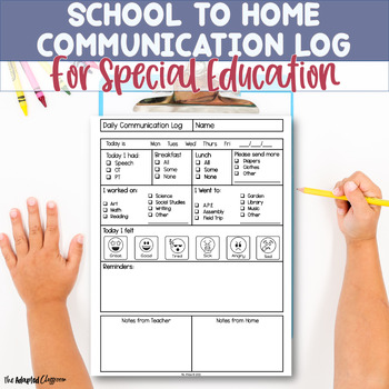 Preview of School to Home Communication Logs for SPECIAL EDUCATION: EDITABLE