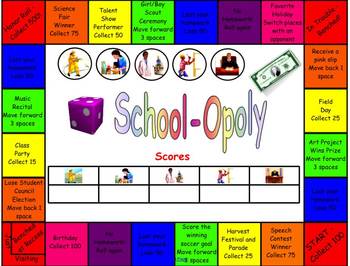 Preview of SchoolOpoly (Review Game for Any Subject)