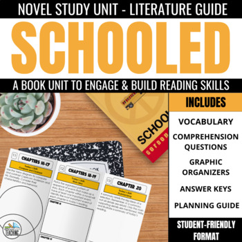 Preview of Schooled Novel Study: Comprehension & Vocabulary for Gordon Korman's Book