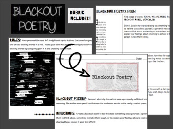 blackout poetry assignment pdf