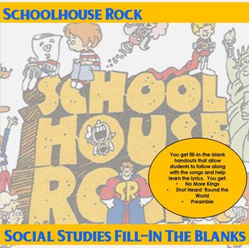 Preview of Schoolhouse Rock Fill-In the blank