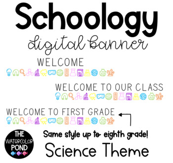 Preview of Schoology Digital Banner - Science